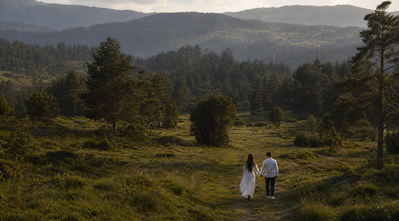 Merari y David en el campo
