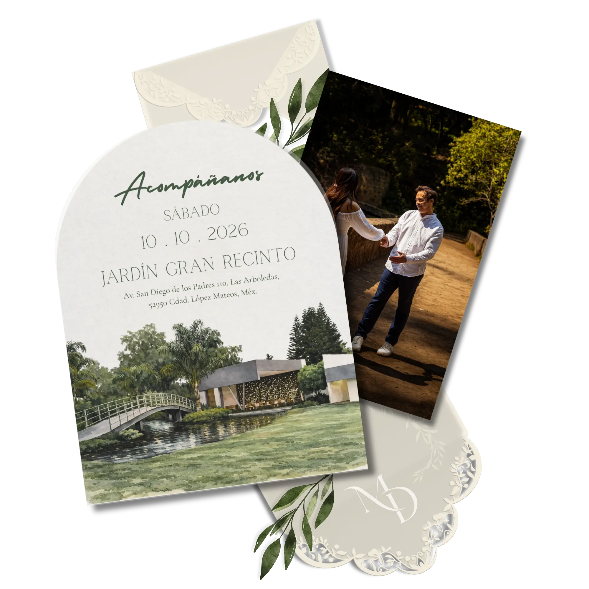 Acompáñanos · Sábado 10 · 10 · 2026 · Jardín Gran Recinto — Av. San Diego de los Padres 110, Las Arboledas, 52950 Cdad. López Mateos, Méx.